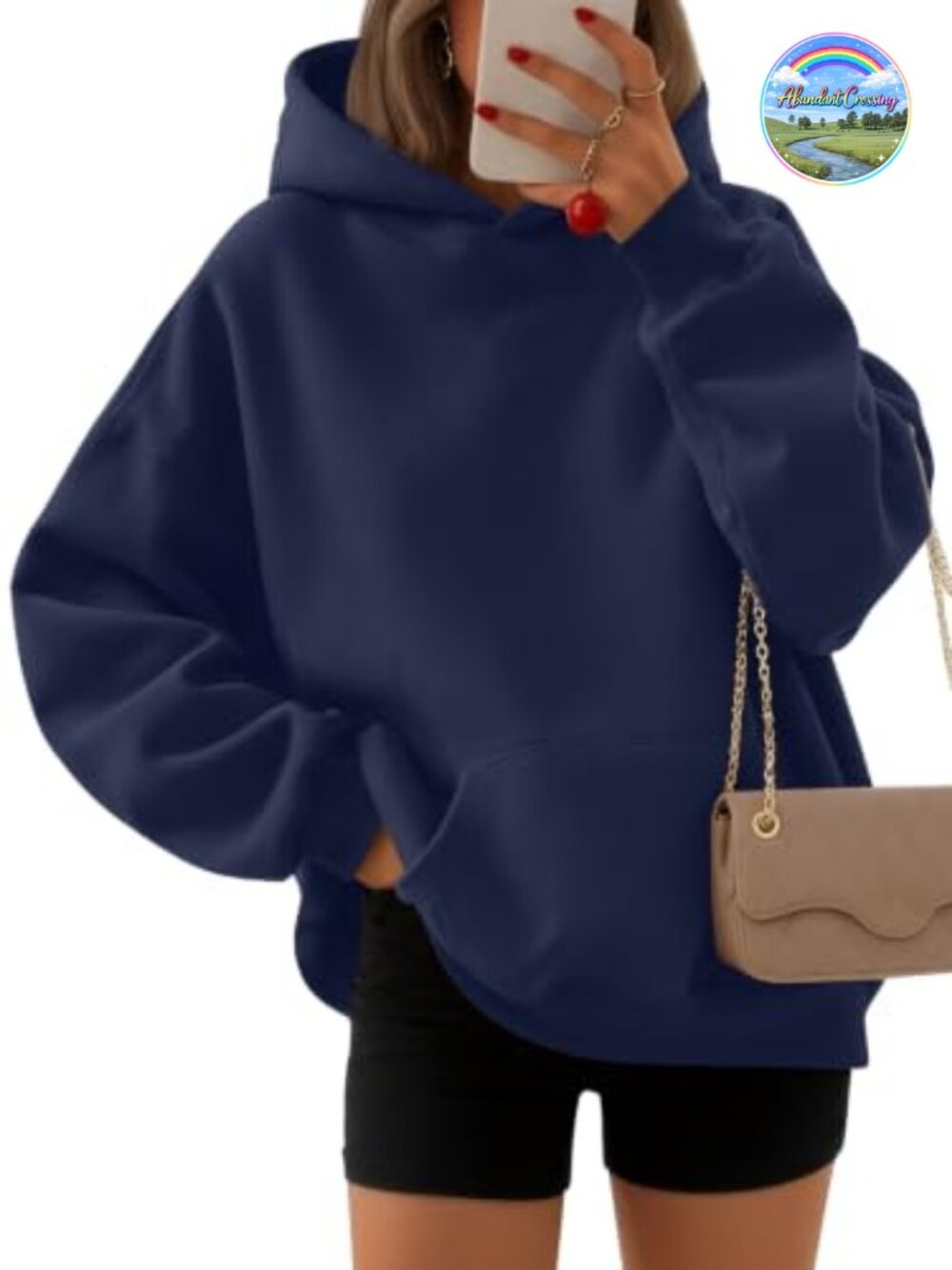 Oversized Fleece Hoodie Sweatshirt with Pockets Pullover Comfort